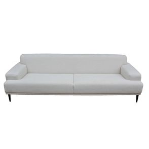 Sofá Stok 3 Lugares cor Cinza com Pés Pretos 250 cm - 60850