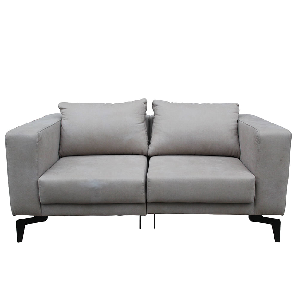 Sofa-Concept-2-Lugares-cor-Cinza-com-Pes-Pretos-170cm---58446