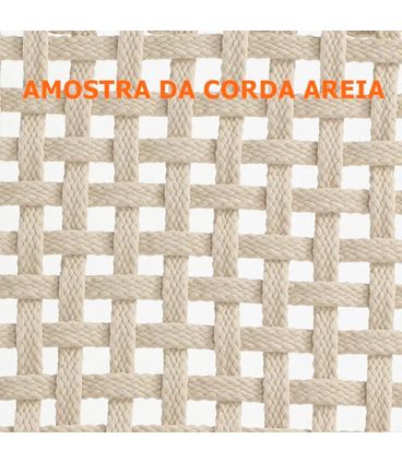Banco Trama 2 Lugares Stain Jatoba Corda Areia 140cm - 58874
