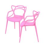 Kitcom2CadeirasMasterAllegraPolipropilenonaCorRosa64742