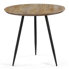 Mesa Bistro Redonda Trime Cor Driftwood Base Grafite 107cm - 64797