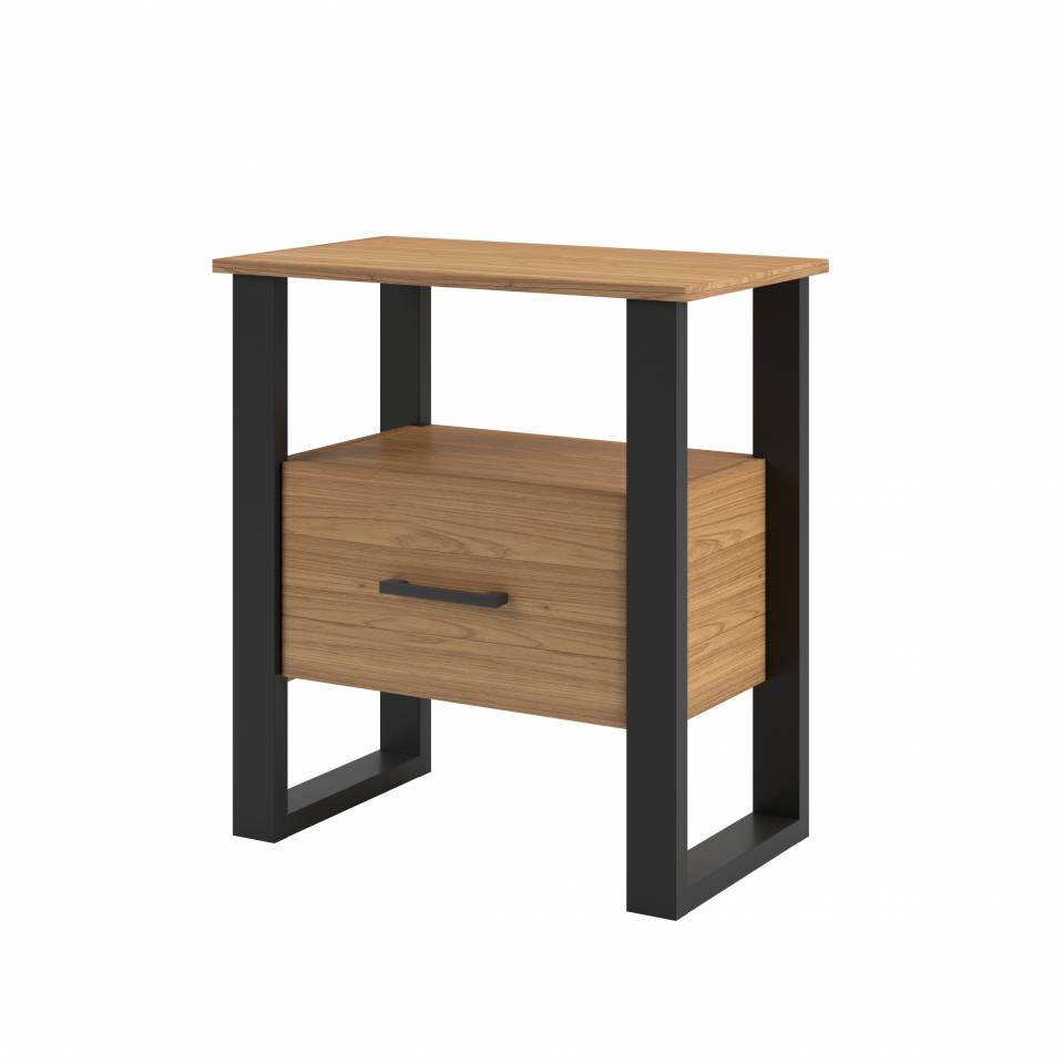 Mesa-de-Cabeceira-Aracati-1-Gaveta-na-cor-Freijo-com-Preto-Fosco-60cm---64285