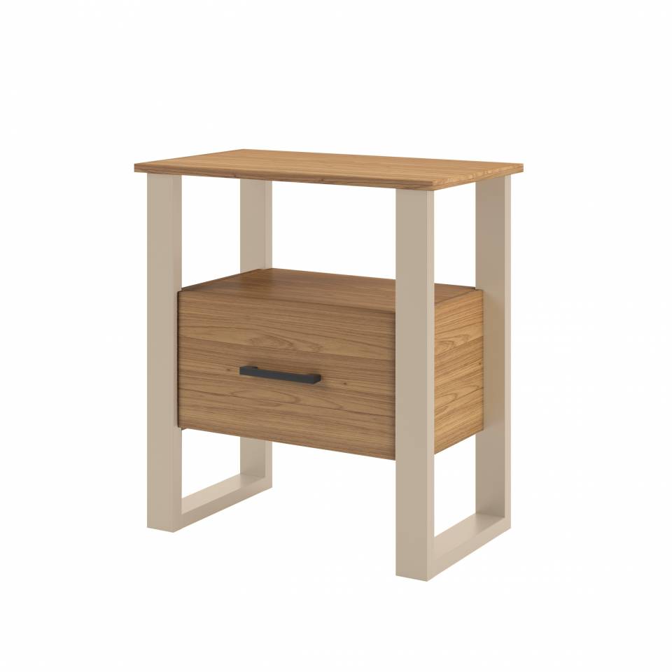 Mesa-de-Cabeceira-Aracati-1-Gaveta-na-cor-Freijo-com-Off-White-60cm---64602