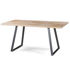 Mesa Jantar Boston cor Driftwood Base Aco Grafite 190cm - 64918