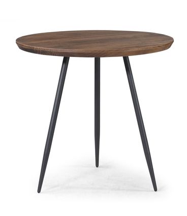 Mesa de Jantar Redonda Trime cor Rustic Brown Base Grafite 81cm - 53093