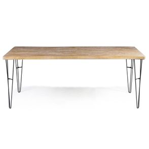 Mesa Jantar Bronx Madeira Driftwood Pes Aco Grafite 160cm - 38357