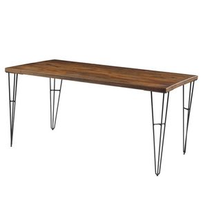 Mesa Jantar Bronx Mad Rustic Brown Base Aco Grafite 140cm - 42050