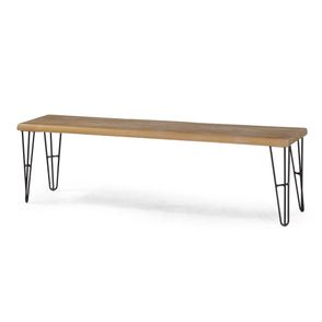 Banco Bronx em Driftwood com Base Grafite 140cm - 55133
