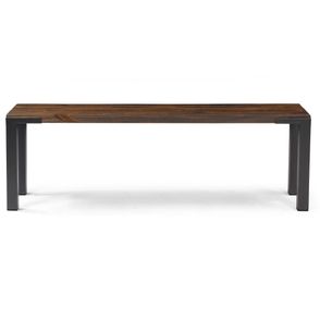 Banco Broadway Rustic Brown Base Aco Grafite 120cm - 39247