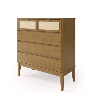 Comoda Vicenca 5 Gavetas cor Mel 90cm - 65140