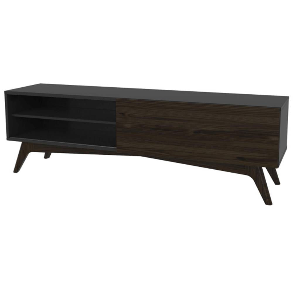 Rack-Aruan-1-Porta-Preto-com-Nogueira-160cm---65196