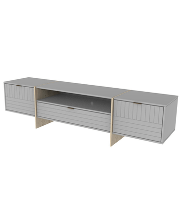 Rack Oscar 1 Gaveta 2 Portas Cinza Natura 180cm - 65200