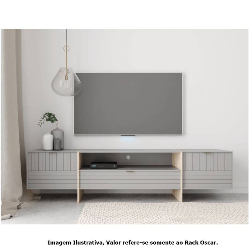 RackOscar1Gaveta2PortasCinzaNatura180cm65200