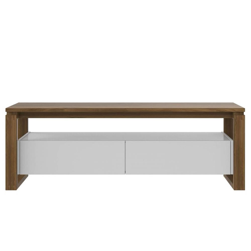 Rack-Kiran-2-Gavetas-Branco-com-Garapa-140cm---65302