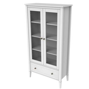 Cristaleira Winnie 2 Portas 1 Gaveta Branco 90cm - 65342