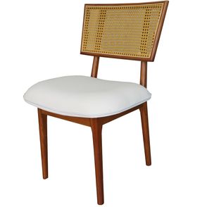 Cadeira Sun Sextavada com Assento Bege e Base Champanhe - 55426