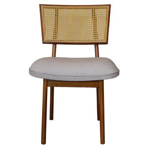 Cadeira Sun Sextavada com Assento Fendi e Base Champanhe - 56246