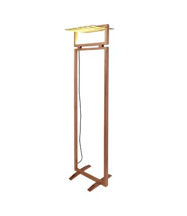 Luminária de Piso Quinn Madeira Jequitibá Barra LED 164cm - 65560