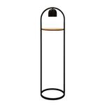 LuminariadePisoAdolfMadeiraJequitibaNaturalCupulaAluminioPreto150cm65572