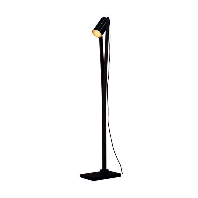 LuminariadePisoOttoMadeiraEbanizadaCupulaAluminioPreta148cm65583