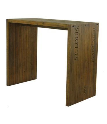 Balcao Alaska Alto cor Rustic Brown com Gravura 120cm  - 37738