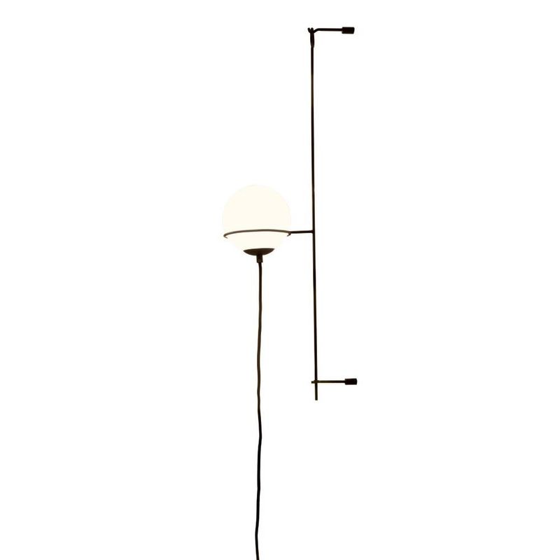 LuminariadeParedeCadyAcoPretoFoscoeCupuladeVidroLeitoso65704