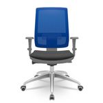 CadeiraBrizzaDiretorGrafiteTelaAzulAssentoAeroPretocomAutocompensadoreBaseemAluminio65744