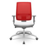 CadeiraBrizzaDiretorGrafiteTelaVermelhaAssentoAeroBrancocomAutocompensadoreBaseemAluminio65751