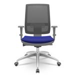 CadeiraBrizzaDiretorGrafiteTelaPretacomAssentoAeroAzulBaseAutocompensadorAluminio65759