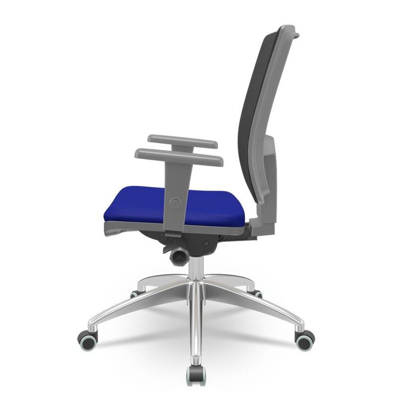 CadeiraBrizzaDiretorGrafiteTelaPretacomAssentoAeroAzulBaseAutocompensadorAluminio65759