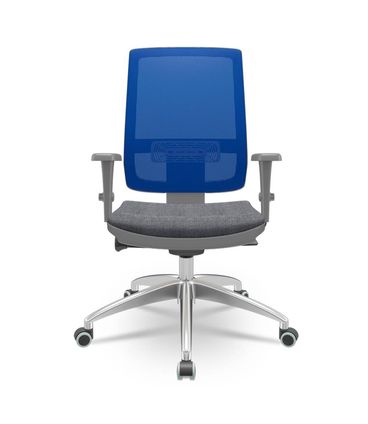 Cadeira Brizza Diretor Grafite Tela Azul com Assento Concept Granito Base Autocompensador Aluminio - 65779