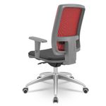 CadeiraBrizzaDiretorGrafiteTelaVermelhacomAssentoVinilPretoBaseAutocompensadorAluminio65784