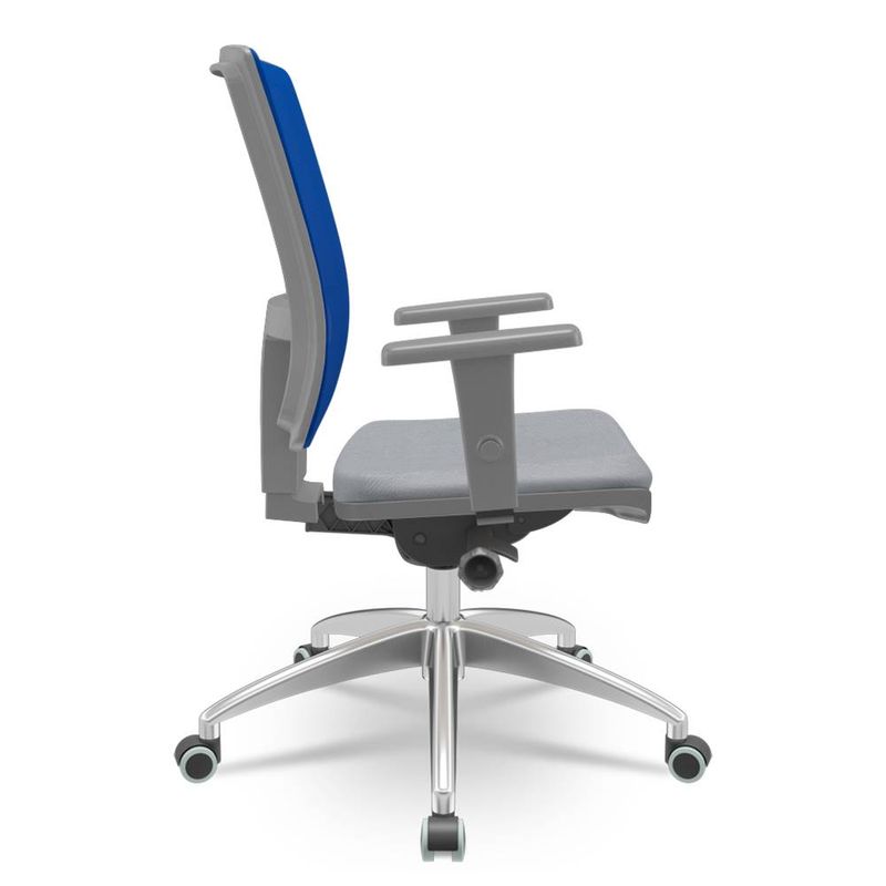 CadeiraBrizzaDiretorGrafiteTelaAzulcomAssentoVinilCinzaBaseAutocompensadorAluminio65795