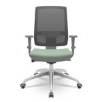 CadeiraBrizzaDiretorGrafiteTelaPretacomAssentoVinilVerdeBaseAutocompensadorAluminio65798