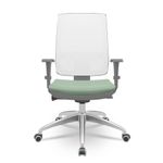 CadeiraBrizzaDiretorGrafiteTelaBrancacomAssentoVinilVerdeBaseAutocompensadorAluminio65802