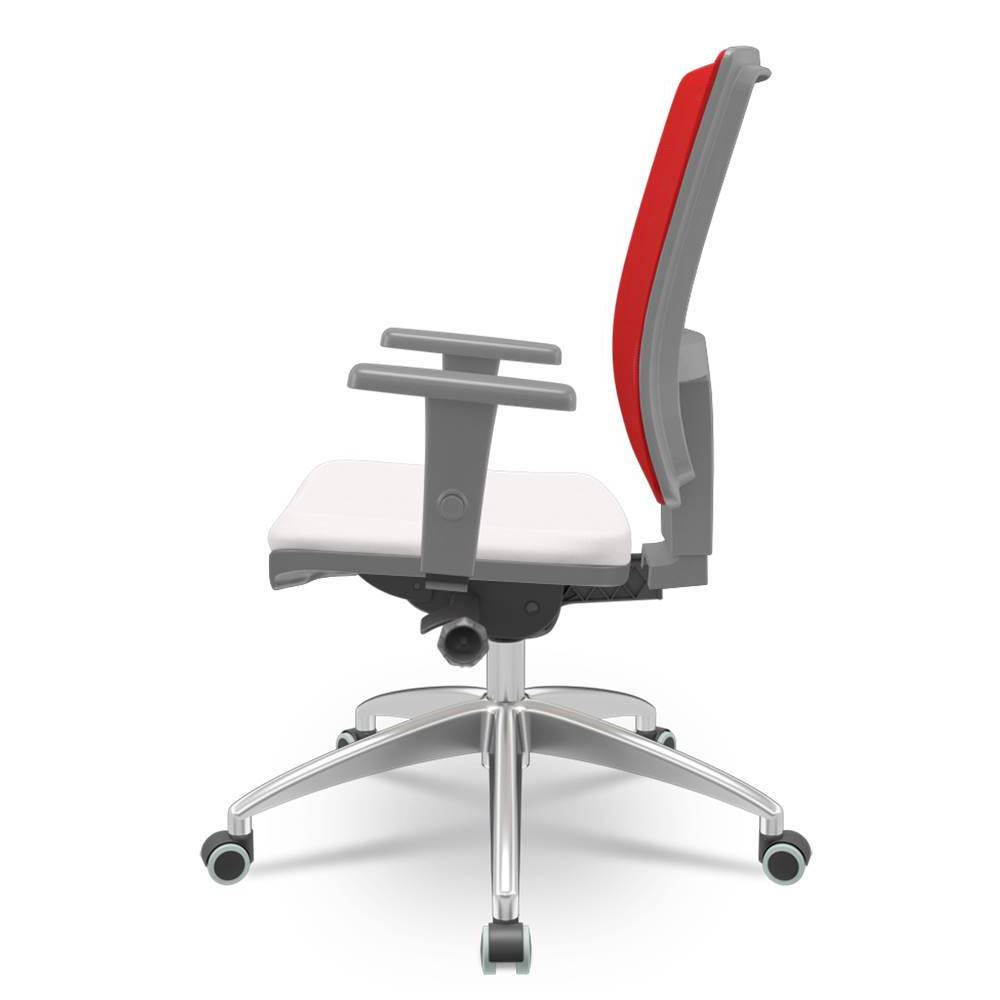 Cadeira-Brizza-Diretor-Grafite-Tela-Vermelha-com-Assento-Vinil-Eco-Branco-Base-Autocompensador-Aluminio---65804-