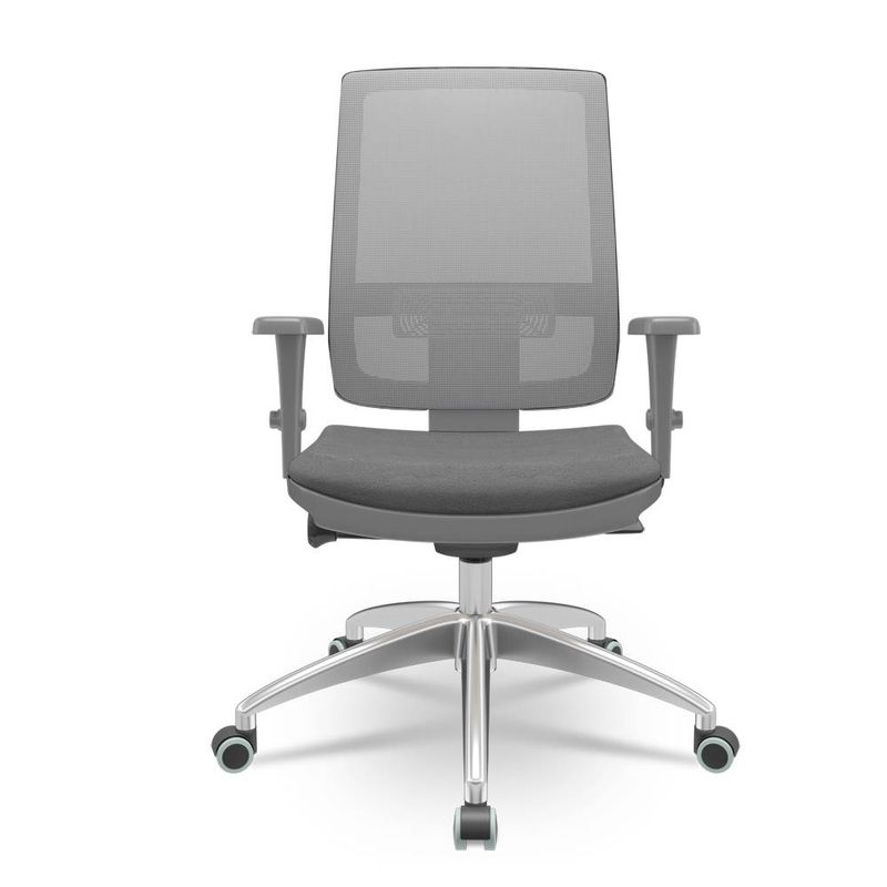 CadeiraBrizzaDiretorGrafiteTelaCinzacomAssentoPoliesterCinzaBaseAutocompensadorAluminio65812