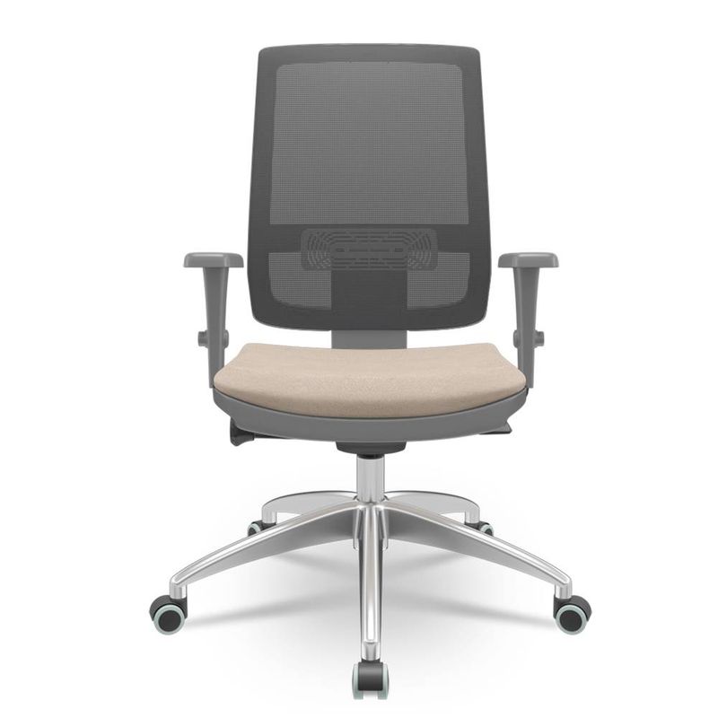 CadeiraBrizzaDiretorGrafiteTelaPretacomAssentoPoliesterFendiBaseAutocompensadorAluminio65814