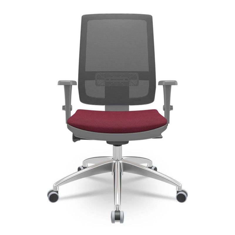 CadeiraBrizzaDiretorGrafiteTelaPretacomAssentoPoliesterVinhoBaseAutocompensadorAluminio65819