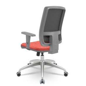 Cadeira Brizza Diretor Grafite Tela Preta Assento Concept Rosê Base RelaxPlax Aluminio - 65894