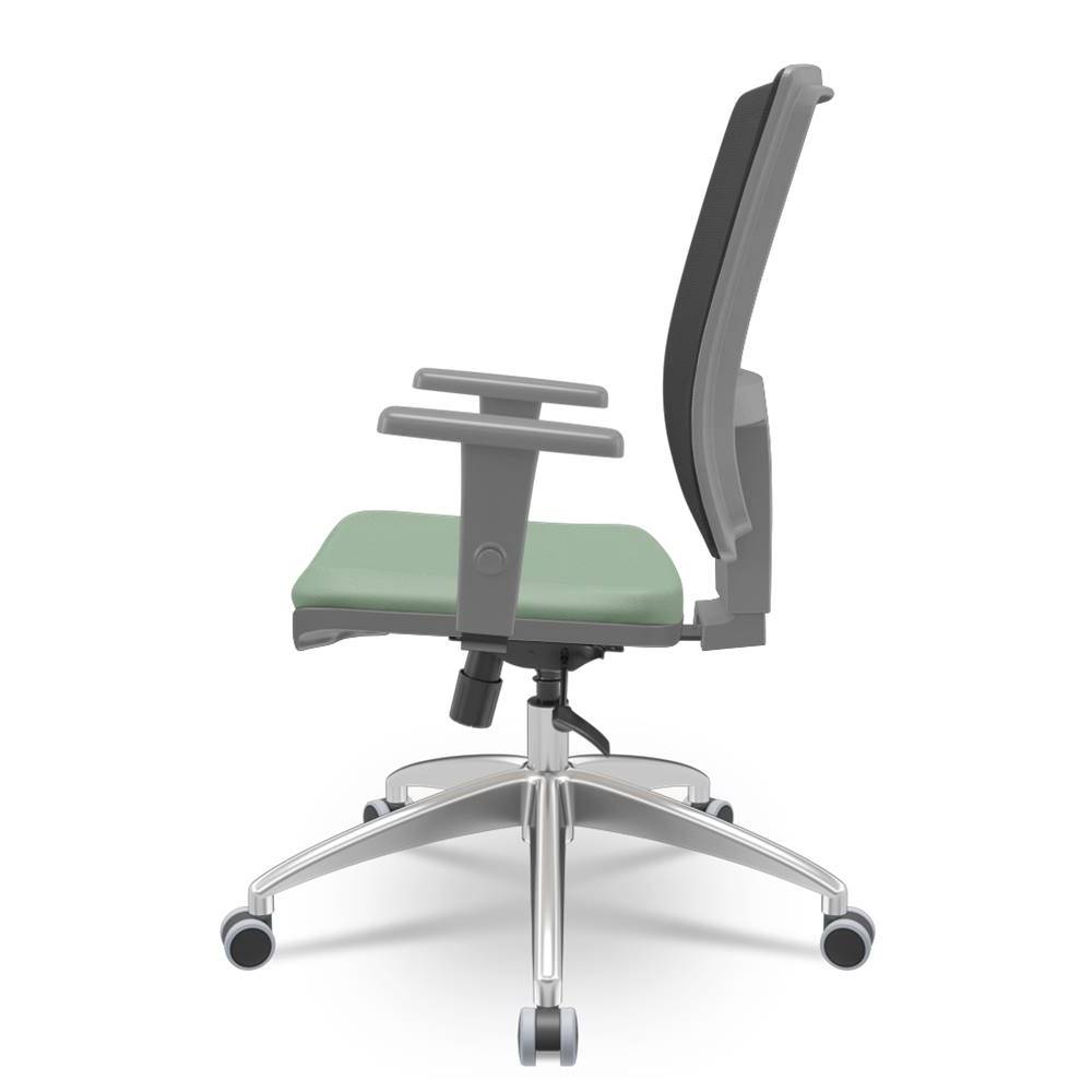 Cadeira-Brizza-Diretor-Grafite-Tela-Preta-Assento-Vinil-Verde-Base-RelaxPlax-Aluminio---65904-