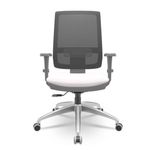 CadeiraBrizzaDiretorGrafiteTelaPretaAssentoVinilEcoBrancoBaseRelaxPlaxAluminio65905