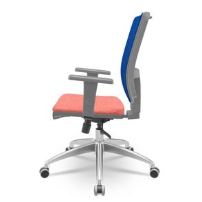 Cadeira Brizza Diretor Grafite Tela Azul Assento Concept Rosê Base RelaxPlax Alumínio - 65948
