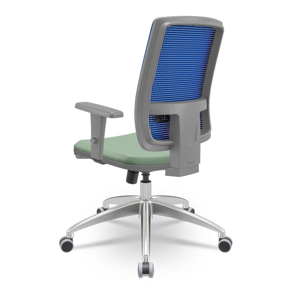 Cadeira-Brizza-Diretor-Grafite-Tela-Azul-Assento-Vinil-Verde-Base-RelaxPlax-Aluminio---65956