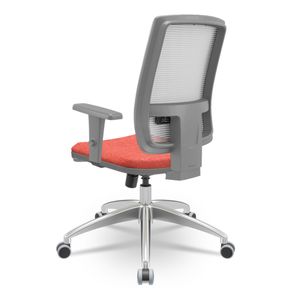 Cadeira Brizza Diretor Grafite Tela Branca Assento Concept Rosê Base RelaxPlax Alumínio - 65992
