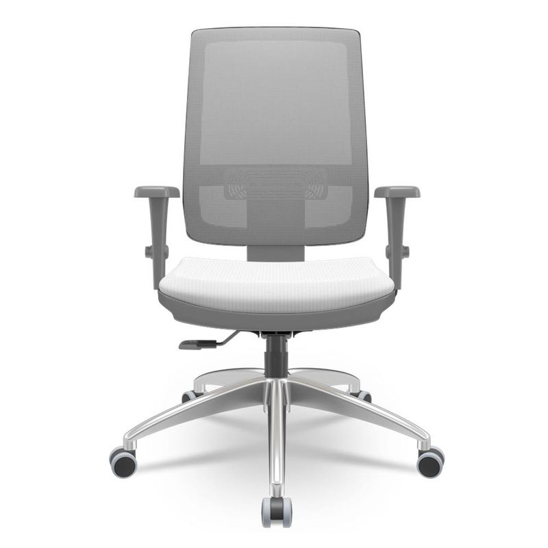 CadeiraBrizzaDiretorGrafiteTelaCinzaAssentoAeroBrancoBaseRelaxPlaxAluminio66019