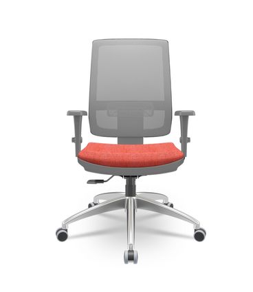 Cadeira Brizza Diretor Grafite Tela Cinza Assento Concept Rosê Base RelaxPlax Alumínio - 66023