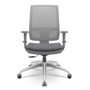 Cadeira Brizza Diretor Grafite Tela Cinza Assento Concept Granito Base RelaxPlax Alumínio - 66024