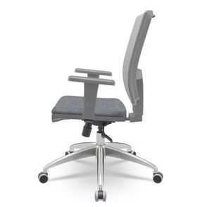 Cadeira Brizza Diretor Grafite Tela Cinza Assento Concept Granito Base RelaxPlax Alumínio - 66024