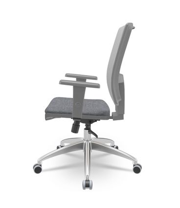 Cadeira Brizza Diretor Grafite Tela Cinza Assento Concept Granito Base RelaxPlax Alumínio - 66024